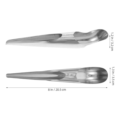 Toddmomy Bird Food Feeding Scoop Pet Feeding Food Shovel Bird Seed Scoop Funnel Stainless Steel Handle Spoon
