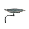 Aspen Leaf Birdbath with Wall Mount Bracket