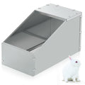 Maxcheck 1 Pcs Galvanized Metal Rabbit Nesting Box Bunny Small Animal Nest with Removable Acrylic Floor Durable Easy to Clean for Indoor Outdoor Use Rabbit Supplies (18.5 * 10.6 * 10 Inch) - size: 18.5"L x 10.6"W x 10.0"H