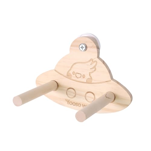 Bird Swing Perch Toy - Wooden Parrot Swing Stand with Wobble Function, Balance Play Gym for Small/Medium Parrots (Budgies, Cockatiels, Lovebirds) Cage Accessories (Nymphicus hollandicus Pattern) - color: Nymphicus hollandicus pattern