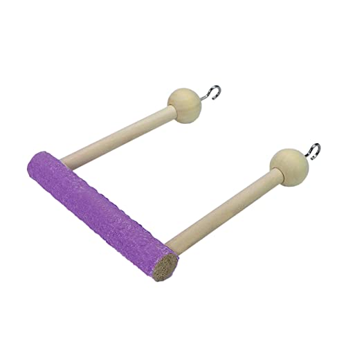 Litewoo Bird Perch Swing Bell Toy Chew Grinding Claw Trim Beak for Parrot Parakeet Cockatiel African Grey Conure Cockatoo Lovebird Finch Canary Budgie Cage Accessories