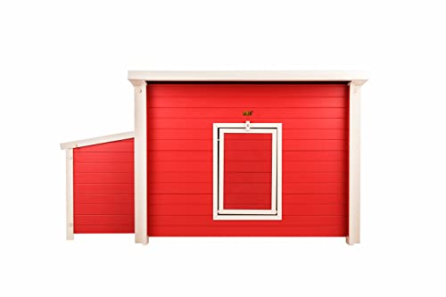 New Age Pet ecoFLEX Fontana Chicken Barn - color: Red, size: 52.4"L x 29.4"W x 29.1"H