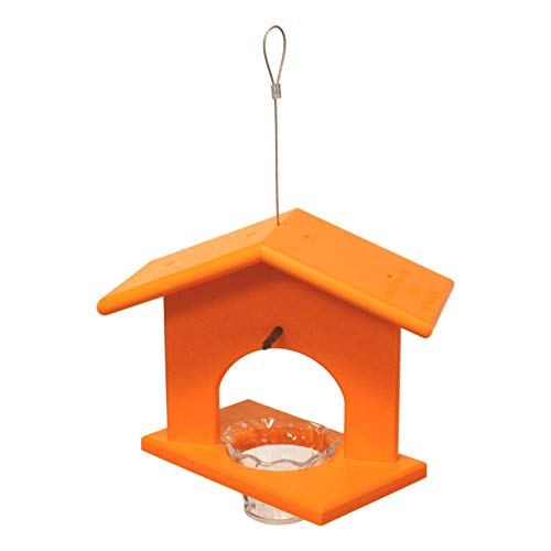 Oriole Bird Feeder, Poly-Lumber Hanging Oriole Jelly Feeder (Orange) - color: Orange