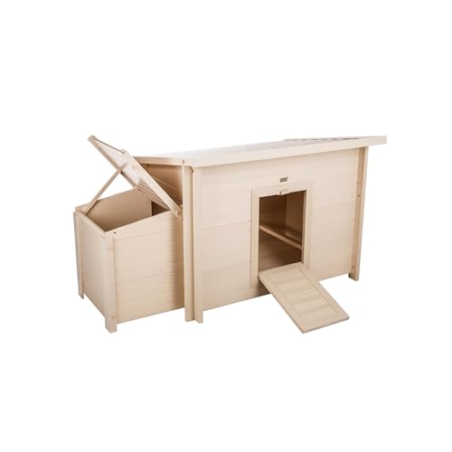 New Age Pet ECOFLEX Fontana Chicken Coop, Urban Barn for 2 to 3 Chickens, Easy Assembly, Eco Friendly & Durable, Tan - color: Maple, size: 52.4"L x 29.4"W x 29.1"H