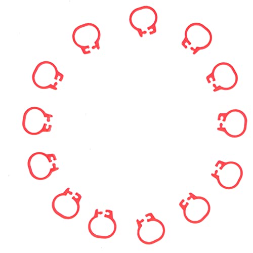 Omabeta Pigeons Foot Ring, Durable Plastic Easy-to-Install Compact Design, Identification Leg Rings, for Pigeon Identification, Red, 8mm, 100 Pieces - color: Red