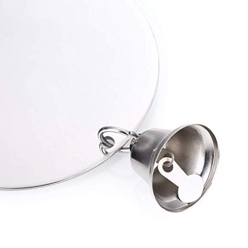 Hypeety Bird Mirror Toy with Bells Cage Hanging Mirror for Parakeets | Clear acrylic mirror with 1 bell, with protective film, easy to hang, fun swing toy, for parakeets/cockatiels/finches/conure