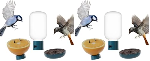 Birdbuddy 3-in-1 Nutrition Set - Outdoor Bird Accessories with Water Fountain, Fruit Spike & Jelly Tray Feeder - Durable, Easy Attachment for Bird House (Pack of 2) - size: 3-in-1 Nutrition Set (Pack of 2)