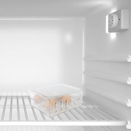 Mind Reader Egg Storage Drawer for Refrigerator, Fridge Organizer, Stackable, Bin, 6.75"L x 8.75"W x 3.5"H, Set of 2, Clear