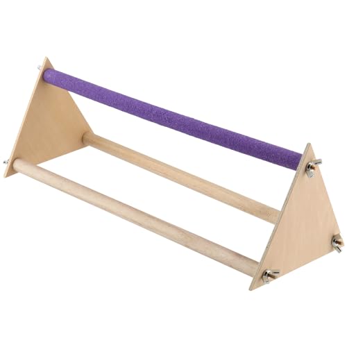 HOZEON 2PCS Wooden Chicken Roosting Bars, Purple Chick Perch Stand for Training, Roosting Bar Perch for Parrot and Birds
