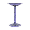 Backyard Expressions Outdoor Garden Bird Bath - Lilac Purple - Weather Resistant Polyresin - 27 Inch - color: Lilac Purple