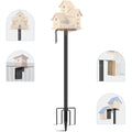Ottsuls Bird Feeder Pole, 76 Inch Heavy Duty Bird House Pole Kit for Outdoors, with Wooden Board, 5-Prong Base Feeding Station for Wild Birds Watching, Adjustable Feeder Stand (House Not Included) - size: 76 IN-1Pack