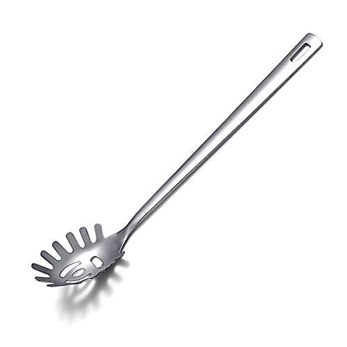 Spaghetti Spoon, Berglander Pasta Server, Stainless Steel Pasta Spoon, Pasta Fork, Noddle Fork, Heat Resistant, Dishwasher Safe, Easy to Clean - size: K. Pasta Server