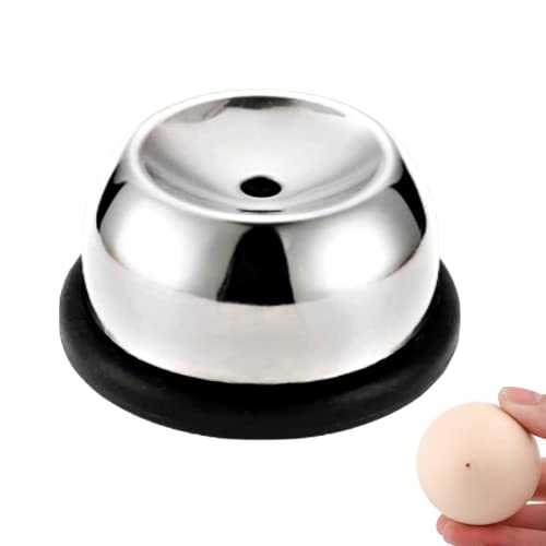Egg Piercer for Raw Eggs, Stainless Steel Egg Poker for Boiling Eggs, Great Eggshell Peeler Tool to Get Good Hard Boiled Eggs, Egg Hole Puncher Pricker with Retractable Pin, Black - color: Black