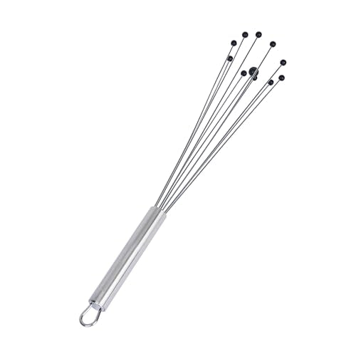 Restaurantware 12.5 in Stainless Steel Ball Whisk with Silicone Tips - German Standard Sauce & Gravy Whisk, Non-Scratch, Dishwasher Safe - Non-Stick Silicone Ball Whisk for Baking - color: Ball Whisk with Silicone Tips, size: 12 1/2"