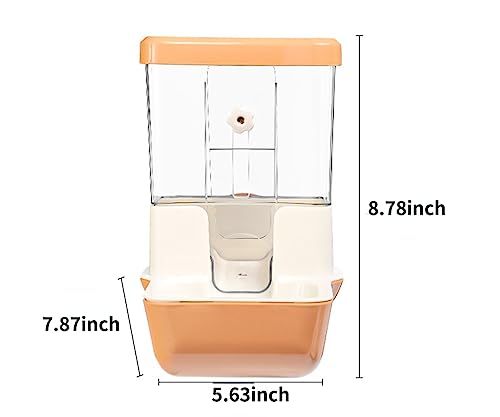 Automatic No Mess Bird Feeder - Bird Cage Accessories for Parakeet, Canary, Cockatiel, Finch - color: Grey
