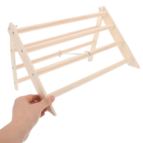 Totority Chicken Perch Stand Wooden Roosting Bar for Baby Chicks Poultry Coop Accessories Stable Detachable 13.38X9.84X7.87 Inches