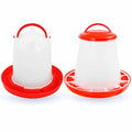 Chick Feeder and Waterer Kit Hanging Poultry Feeder & Drinker,1.5 L Waterer and 1Kg Feeder Set Chicken Water Feeder Kit for Farm,Chicken,Coop