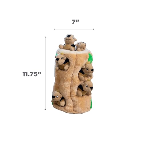 Outward Hound Hide-A-Squirrel Plush Squeaky Dog Toy, XL, 7" x 11.8" | Hide-n-Seek Puzzle, 6 Removable Squirrels, Fetch Play, Interactive Enrichment, Boredom Buster, Light Chewers, Dogs & Puppies - color: Squirrel Xlarge, size: X Large (Pack of 1)