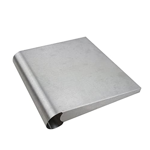 5.9 Inch Stainless Steel Food Scooper, Cutting-board Scraper | One-Piece Metal Ice Scooper, Cast Square Food Scoop with Sides, Flour Utility Scoop with Multi-Purpose Use, Silver