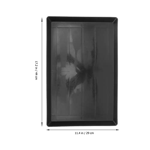 Ipetboom Dog Crate Tray Replacement 2 Pcs Dog Crate Pans Replacement Tray Plastic Bottom Kennel for Pet Cages s Kennels s Cat Rabbit Black Large - size: 44x29cm