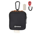 Dog Treat Pouch with Training Clicker,Waterproof Nylon Fabric Poop Bag Holders for Leashes,Hands Free Small Dog Walking Bag with Carabiner, Pet Puppy Training Walking Essentials (Black) - color: Black