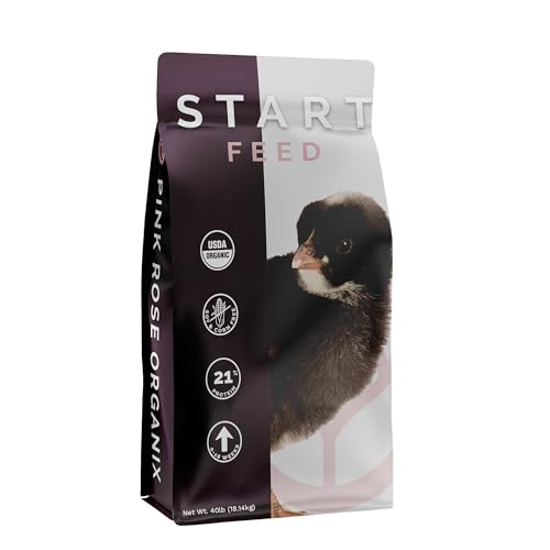 Chick Start Crumb Feed, 40lbs - Non-GMO, High Protein Chick Feed for Strong Early Growth, 21% Protein - USDA Certified Organic Blend, Soy & Corn-Free - size: 40 Pound