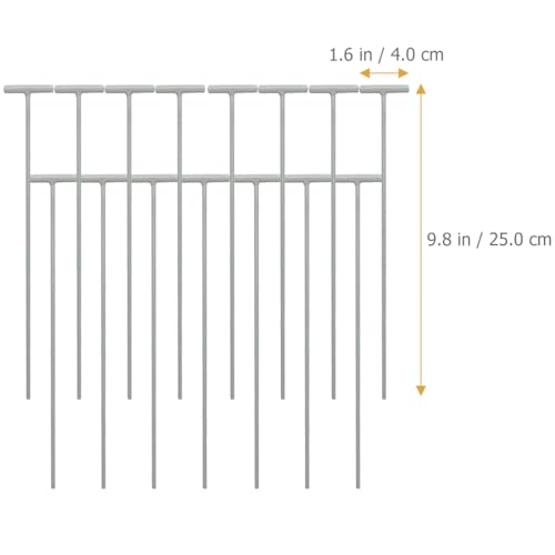 Amosfun 45pcs Pigeon Cage Door Bird Entrance - Iron T Shape One Way Bar Curtain for Bird Cages