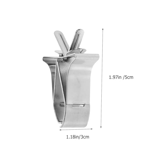 SHINEOFI Parrot Vegetable Food Clips Fixed Clamp Stainless Steel 3pcs Sturdy and Practical with Simple Structure for Bird Cage Feeding for Cockatiel and Finch