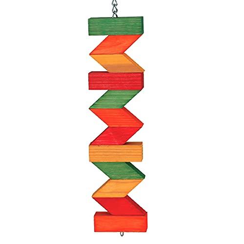 Featherland Paradise - Multi-Colored Zig Zag Chew - Bird Toys for Large Birds
