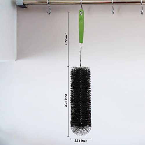 Long Bottle Brush, 12.98 in Bendable Cleaner Brushes for Cleaning Neck Beer Bottles, Wine, Baby Bottles, Water Bottles, Tumblers, Flask, Bird Feeder, Vase, Pipes and Brewing Supplies Black/1Pack - color: Brush-daheishua