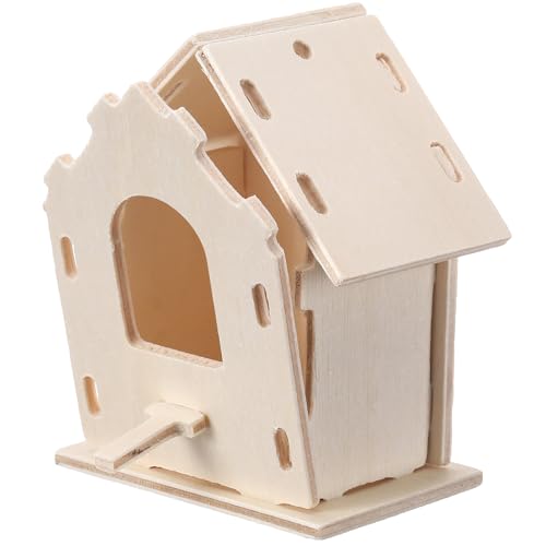 Outus 24 Pcs Wooden DIY Birdhouse Kits for Kids to Build, 4 Shapes Birdhouse Kit Wooden Unfinished with Butterfly Sticker for Boy Girl Arts Crafts(Lovely) - style: Lovely