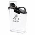 Bird Seed Storage Container Portable-3 Qt/2.8 L Clear Plastic Airtight Wild bird Seed Dispenser food with Measuring Cup|BPA Free-White - color: White