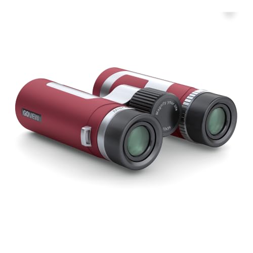 ZOOMR 10x34 Binoculars for Adults, BAK4 Prism - Ruby Red | Lightweight, Fully Multi-Coated Optics, Smartphone Adapter Compatible, Waterproof IPX5/6 PORTR™ - color: Ruby Red