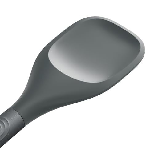 Zyliss Spoontula - Sustainable Wheatstraw/Silicone Cooking Spoon - Spoon Spatulas For Nonstick Cookware - Spatulas Silicone Heat Resistant - Dishwasher Safe - 11.7" x 2.4", Beluga Grey, Medium - style: Spoontula (Medium)