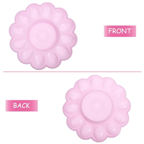 Abaodam 4Pcs Easter Plastic Egg Holder, Deviled Egg Containers Storage for Fridge, Easter, Thanksgiving Party Kitchen Supplies (Random Color)