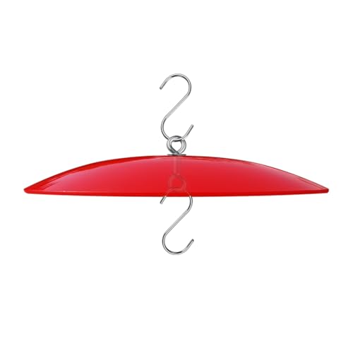 10" Small Glass Rain Cover for Bird Feeder, Red Weather Guard Dome Shield | Stainless Hooks & Shatterproof Squirrel Baffle Protective for Hook Hanging Outdoors, Wild Bird House Protector, Dia. 20cm - color: Red, size: 1PC/Pack