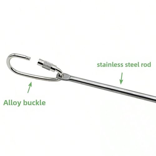 2 Pcs Bird Food Holder Small Animal Fruit Vegetable Skewer Hanging Feeders Toy Stainless Steel Feeding Stick Tool for Cage
