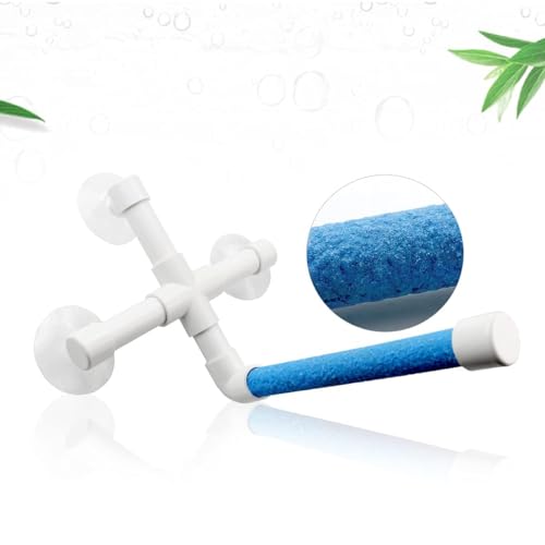 Bird Shower & Window Perch with Suction Cups | Fits Small/Medium Parrots (Conures, Cockatiels) | Frosted Anti-Slip Surface for Bathing Safety | Bathroom Wall Mount