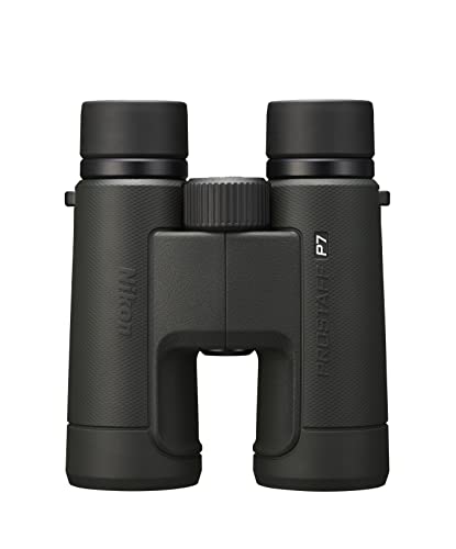 Nikon PROSTAFF P7 8x42 Binocular | Waterproof, fogproof, rubber-armored Full-Size Binocular, oil & water repellent coating & locking diopter | Official Nikon USA Model | 7.2 Degree Angle of View, waterproof down to 3, long eye relief Lead and arsenic-free