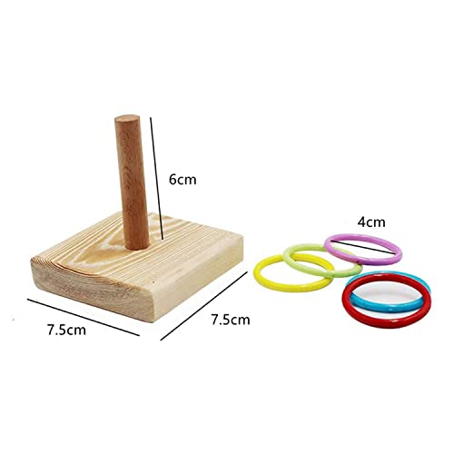 LAIYOHO Parrot Intelligence Training Toy | Colorful Stackable Rings Interactive Bird Toy for Most Pet Birds