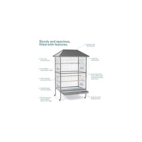 Maykoosh Bird Cage - Spacious & Elegant Design for Parakeets, Canaries & Cockatiels