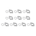 Bird Foot Rings, Parrot Metal Leg Ring Outdoor Fly Training Activity Opening Clip Accessories 7.5mm/0.3" ID, (Silver Tone, 10 Set), Intended for Small Medium Large Birds - size: 7.5mm/0.3" ID