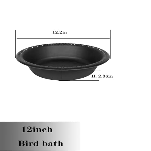 Hanging Bird Bath Bird Feeder 12 inch, 2 Pack Birdbath Tray for Garden Yard Outside, Brown - color: Brown, size: 12 inch 2pcs