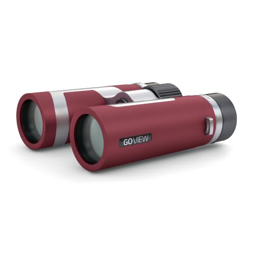 ZOOMR 10x34 Binoculars for Adults, BAK4 Prism - Ruby Red | Lightweight, Fully Multi-Coated Optics, Smartphone Adapter Compatible, Waterproof IPX5/6 PORTR™ - color: Ruby Red