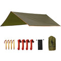 FREE SOLDIER Waterproof Camping Tarp Shelter Awning | Lightweight, Compact, Quick Setup, Waterproof Sun Shelter Campingtarp,For Backpacking, Beach, Travel and Outdoor Activities - color: Simple Brown 10×10.5ft