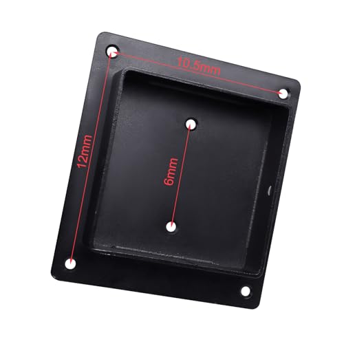 1 Pack Birdhouse Mounting Bracket for 4x4 Wood Post, Black, Metal Flange Holder for Owl Box, Bird Feeder, Mailbox
