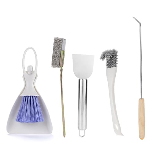 5PCS Set Bird Cage Cleaner Kit, Stainless Steel Poop Remover & Scraper Tool, Bird Cage Accessories Parakeet Items Small Animal Cage Cleaning