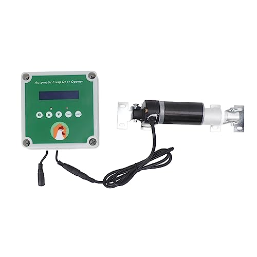 Haofy Automatic Chicken Coop Opener Linear Actuators Electric Poultry House Door Motor Kit with Light, Automatic Chicken Coop Door Opener,Closer (US Plug)