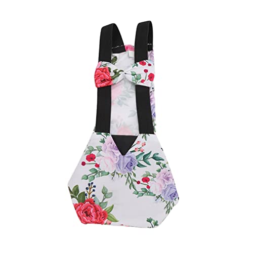 Chicken Shit Pocket Diapers, Waterproof Cloth Fabric Duck Diapers Unique Bowknot Elegant Goose for Pet(S Number)