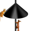 Wide Squirrel Baffle for Bird Feeder Pole, Outdoor Pole Mount Stopper & Guard,Squirrel Proof Cone (1 Pack, Black) - style: 16IN-1pcs